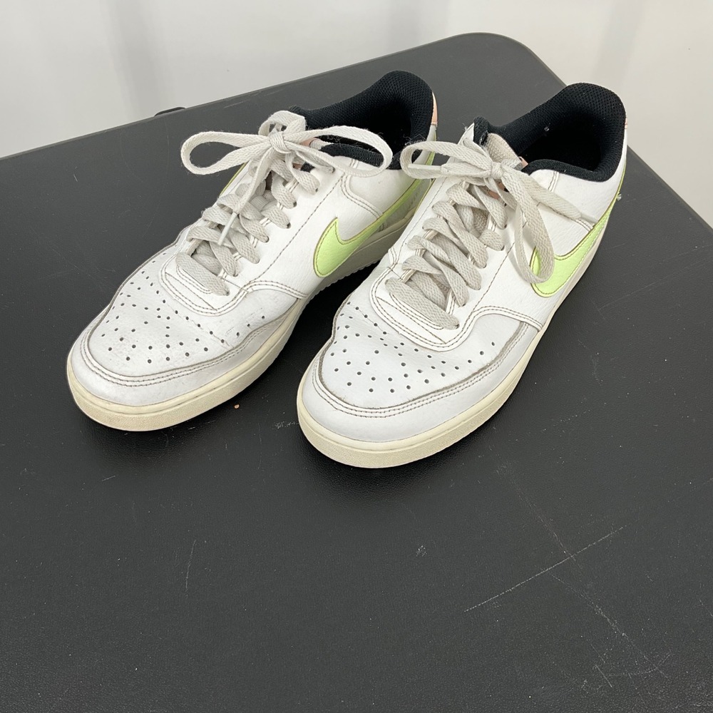 Nike Court Vision Low White Neon Green‎ Pink Women's Size 9.5 DC1868 100